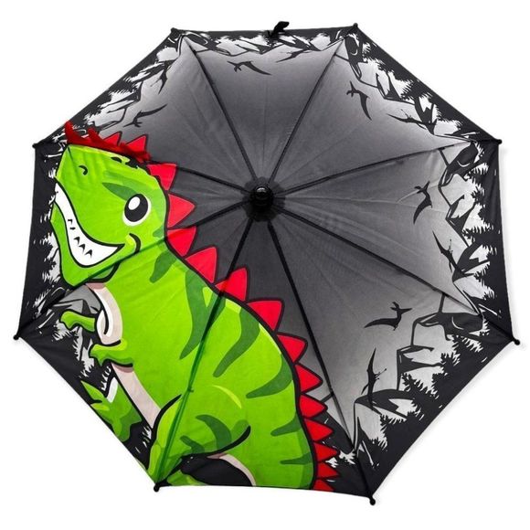 Accessories Kids Umbrella Cartoon Dinosaur 2153cm With Clamshel Handle Blackgreen Color Poshmark